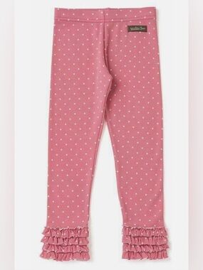 Matilda Jane Pink Polka Dot Take Note Leggings Size 6